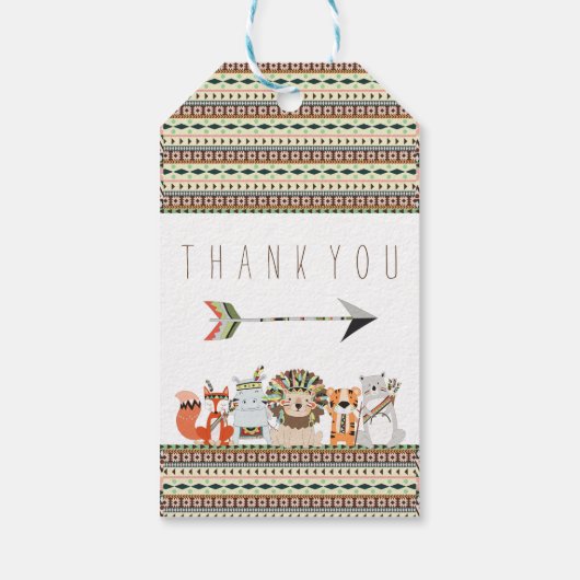 部族の赤ちゃんシャワー ギフトタグ (裏面)