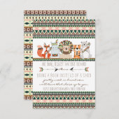 部族の赤ん坊のシャワーが本を持ってくる エンクロージャーカード (正面/裏面)