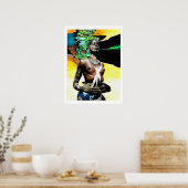 部族の踊りのアフリカの部族の女性 ポスター (キッチン)