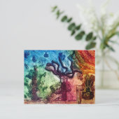 部族の踊りの男 ポストカード (スタンド正面)