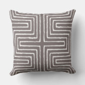 部族の迷路の泥の布パターンアフリカ クッション (裏面)