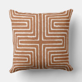 部族の迷路の泥の布パターンアフリカ クッション (裏面)