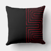 部族の迷路の泥の布パターンアフリカ クッション (裏面)