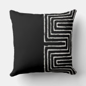 部族の迷路の泥の布パターンアフリカ クッション (裏面)