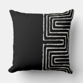 部族の迷路の泥の布パターンアフリカ クッション (正面)