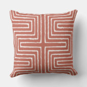 部族の迷路の泥の布パターンアフリカ クッション (裏面)