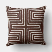 部族の迷路の泥の布パターンアフリカ クッション (裏面)