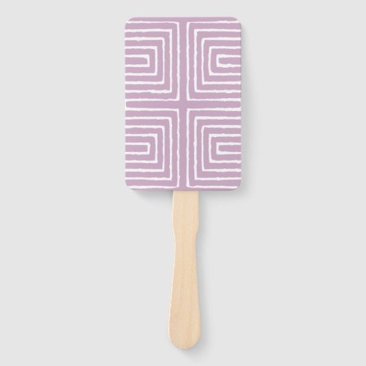 部族の迷路パンアフリカパターン泥の布 ハンドファン (正面)