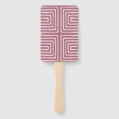 部族の迷路パンアフリカパターン泥の布 ハンドファン (裏面)