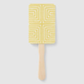 部族の迷路パンアフリカパターン泥の布 ハンドファン (裏面)