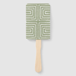 部族の迷路パンアフリカパターン泥の布 ハンドファン