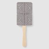 部族の迷路パンアフリカパターン泥の布 ハンドファン (裏面)