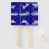 部族の迷路パンアフリカパターン泥の布 ハンドファン (正面&裏面)