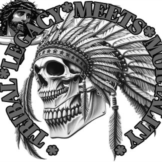 部族の遺産が死亡率を満たす Tシャツ