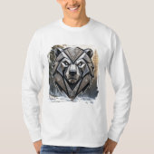 部族の鎧雪熊 • 冬の強さアート Tシャツ (正面)