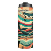 部族の風景の中の砂漠の狼 タンブラー (正面)