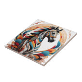 部族の馬の精神のロゴ タイル (側面)