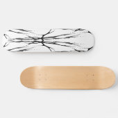 部族の鹿スカルタトゥーファンタジーナチュラルウッド スケートボード (横)