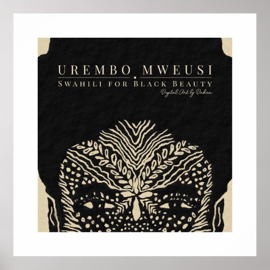 部族の黒人女性 ポスター (正面)