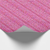 部族ろうけつ染め – ピンクとブルゴーニュの色合い ラッピングペーパー (角)