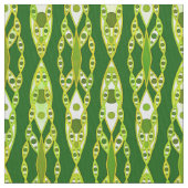 部族ろうけつ染め – 濃い緑とアボカド ファブリック (クローズアップ)