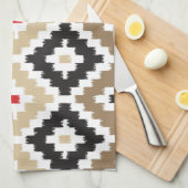 部族アステカプリントイカットダイヤモンドパターン キッチンタオル (四つ折り)