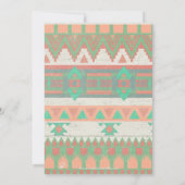 部族アステカ先住民卒業パーティー発表 招待状 (裏面)