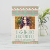 部族アステカ写真卒業パーティーオープンハウス 招待状 (スタンド正面)