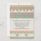 部族アステカ写真卒業パーティーオープンハウス 招待状 (裏面)