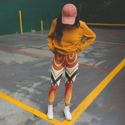 部族アステカ芸術 カプリレギンス