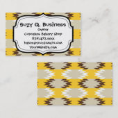 部族アステカ黄褐色先住民デザイン 名刺 (正面/裏面)