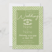 部族アフリカのアップルグリーン結婚式招待状 招待状 (正面)