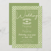 部族アフリカのアップルグリーン結婚式招待状 招待状 (正面/裏面)