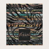 部族アフリカのゼブラ縞模様 名刺 (外部フラット)