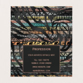 部族アフリカのゼブラ縞模様 名刺 (内部フラット)