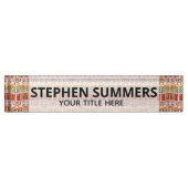 部族アフリカのパターン民族 デスクネームプレート (正面)