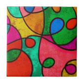 部族アフリカの多色のアートセラミックタイル タイル (正面)