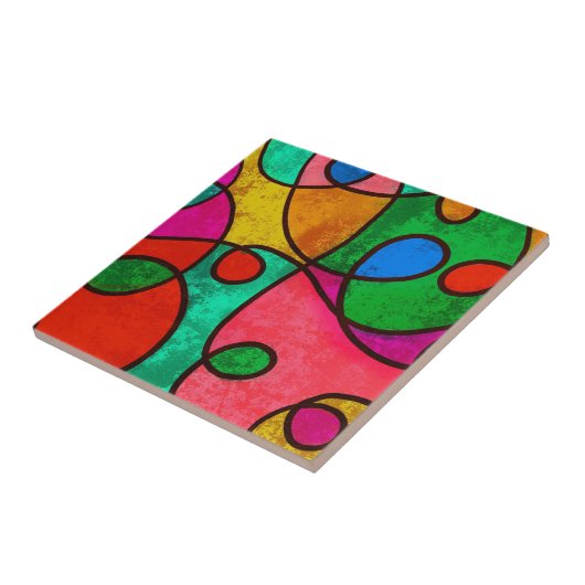 部族アフリカの多色のアートセラミックタイル タイル (側面)