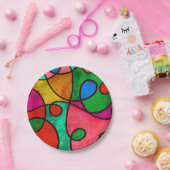 部族アフリカの多色紙プレート ペーパープレート (パーティー)