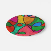 部族アフリカの多色紙プレート ペーパープレート (アングル)