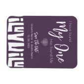 部族アフリカの梅の紫の結婚式の日付を保存 マグネット (横)