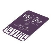 部族アフリカの梅の紫の結婚式の日付を保存 マグネット (左側)