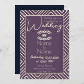 部族アフリカの梅紫の結婚式 招待状 (正面/裏面)