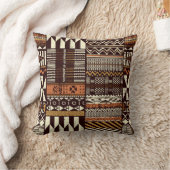 部族アフリカスタイルの布地のパッチワーク抽象芸術vin クッション (ブランケット)