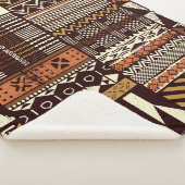 部族アフリカスタイルの布地のパッチワーク抽象芸術vin シェルパブランケット (3/4)