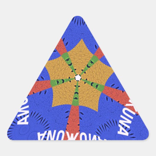 部族アフリカデザイン:ハクナマタタ 三角形シール (正面)