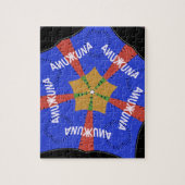 部族アフリカデザイン:ハクナ・マタタ ジグソーパズル (縦)