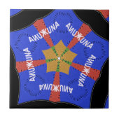 部族アフリカデザイン:ハクナ・マタタ タイル (正面)