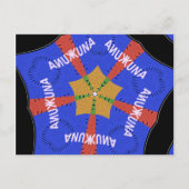 部族アフリカデザイン:ハクナ・マタタ ポストカード (正面)