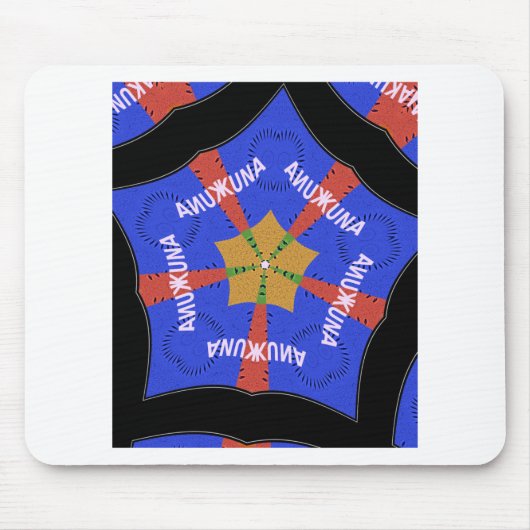 部族アフリカデザイン：ハクナ・マタタ マウスパッド (正面)